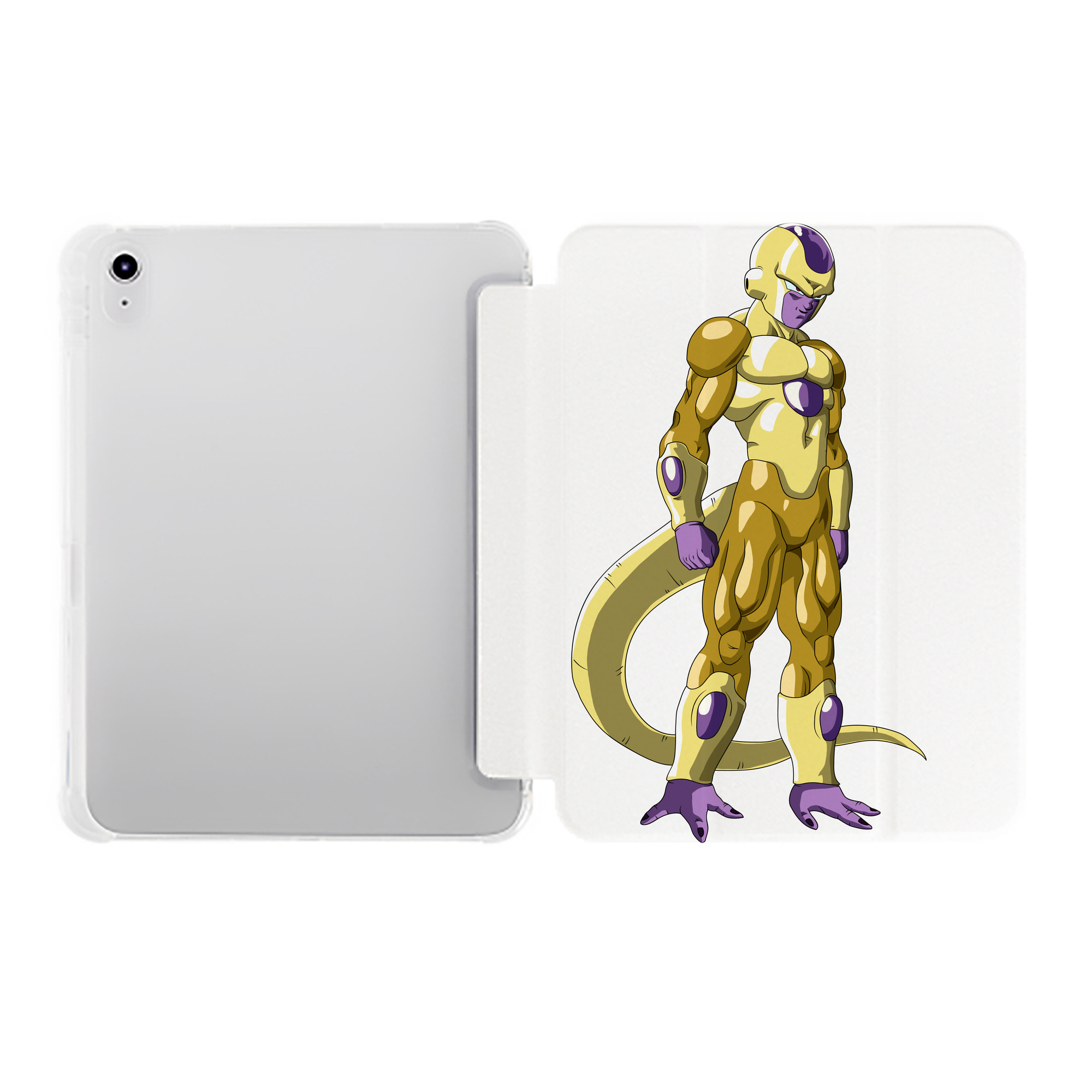 （画像用） ドラゴンボール フリーザ DRAGON BALL Frieza IPad ケース ペン収納付き 三つ折りスタンド PUレザー×シリコン 対応機種9.5/10.5/10.9インチ